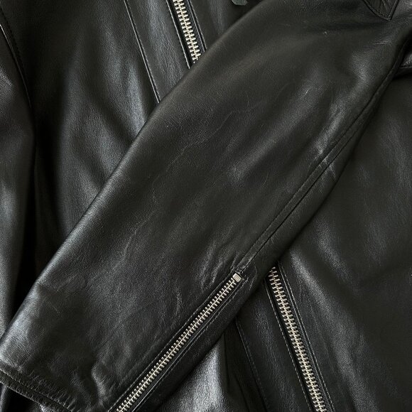 TIGER OF SWEDEN RIKKI LEATHER BIKER JACKET IN BLACK - Picture 7 of 7